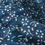Katoenen voile - batik bloemenranken Navy Katoenen voile - batik bloemenranken Navy