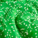 Katoenen voile - batik bloemranken groen Katoenen voile - batik bloemranken groen