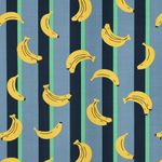 Dżersej - Bananowe paski w kolorze denim blue