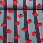 Jersey - Rayures de fraises Bleu jeans Jersey - Rayures de fraises Bleu jeans