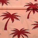 Voile de coton - Palmiers Rose Voile de coton - Palmiers Rose