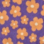 Teddyfleece - Blumen Lila Orange