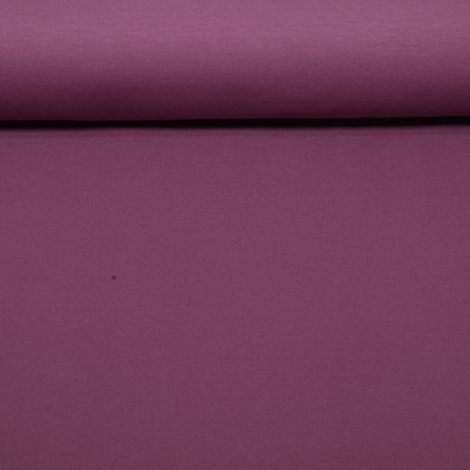 Jersey interlock bio - Uni aubergine Jersey interlock bio - Uni aubergine