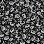 Viscose - Flores digitais Preto Ecovero™
