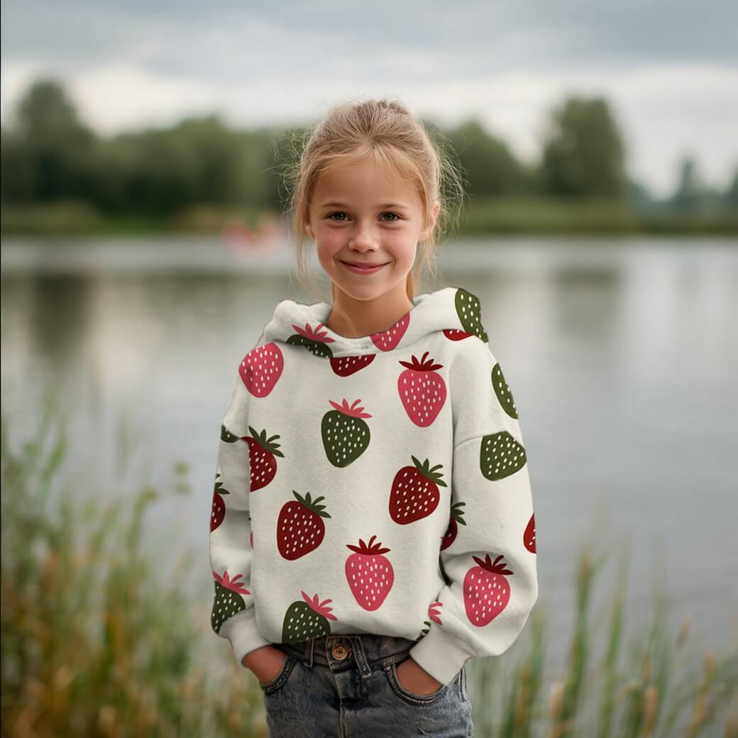 Jogging - fraises Ecru-1 Jogging - fraises Ecru-1