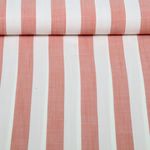 Viskose - Blockstreifen 25mm Ecru Orange Garngefärbt Viskose - Blockstreifen 25mm Ecru Orange Garngefärbt