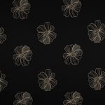 Viskose Leinen - Stickerei Blumen Schwarz Viskose Leinen - Stickerei Blumen Schwarz