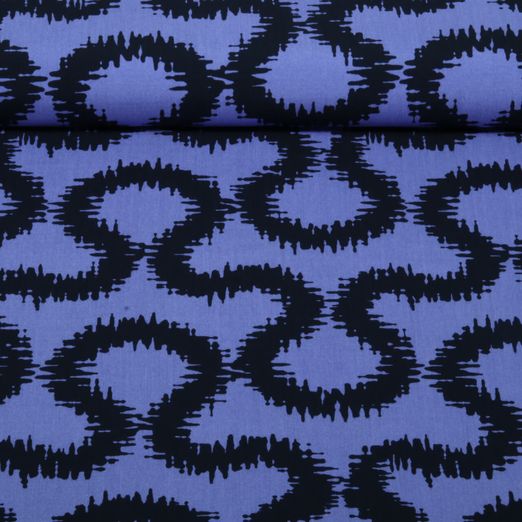 Viskose - Stretch Abstrakt Blau Viskose - Stretch Abstrakt Blau