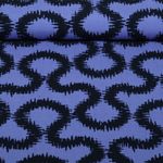 Viskose - Stretch Abstrakt Blau Viskose - Stretch Abstrakt Blau