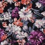 Letni sweter - French Terry Digital Blossoms Navy Letni sweter - French Terry Digital Blossoms Navy