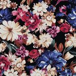 Letni sweter - French Terry Digital Blossoms Black Letni sweter - French Terry Digital Blossoms Black