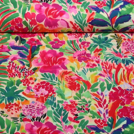 Jersey de viscose - Impression numérique Aquarallblumen Multicolore Jersey de viscose - Impression numérique Aquarallblumen Multicolore
