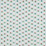 Geribbelde tricot - Witte bloemen Geribbelde tricot - Witte bloemen
