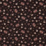 Jersey - Impression numérique Petites fleurs Marron foncé