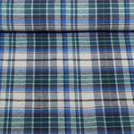 Baumwoll-Flanell - Kariert Beige Blau Multicolor