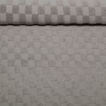 Frottee Jersey - Ton-in-Ton Karo Taupe Frottee Jersey - Ton-in-Ton Karo Taupe