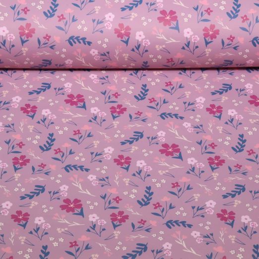 Tissu imperméable - mélange de fleurs Mauve Tissu imperméable - mélange de fleurs Mauve