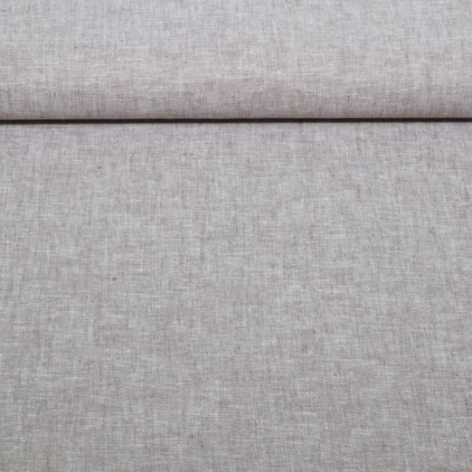 Lin - Coton Uni Taupe Lin - Coton Uni Taupe