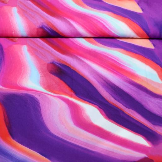 Popeline de viscose - Impression numérique Violet