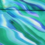 Viscose popeline - digitaal abstract groen