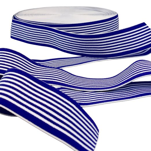 Gummiband 40mm - Small Stripes - Meterware Gummiband 40mm - Small Stripes - Meterware