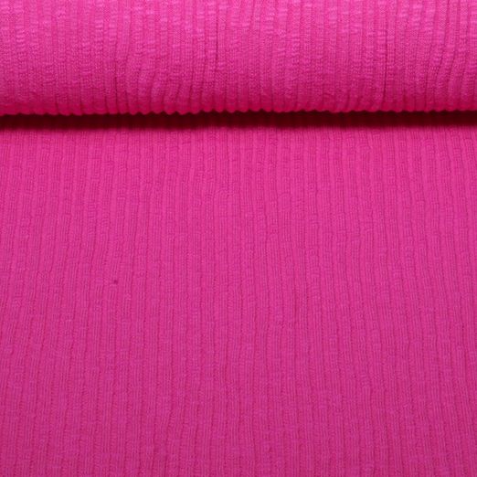 Jersey tricoté vintage Bettina - Rose vif Jersey tricoté vintage Bettina - Rose vif
