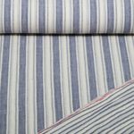 Baumwoll-Musselin - Doubleface Streifen Blau