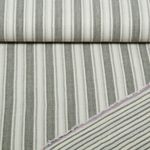 Baumwoll-Musselin - Doubleface Streifen Khaki Baumwoll-Musselin - Doubleface Streifen Khaki