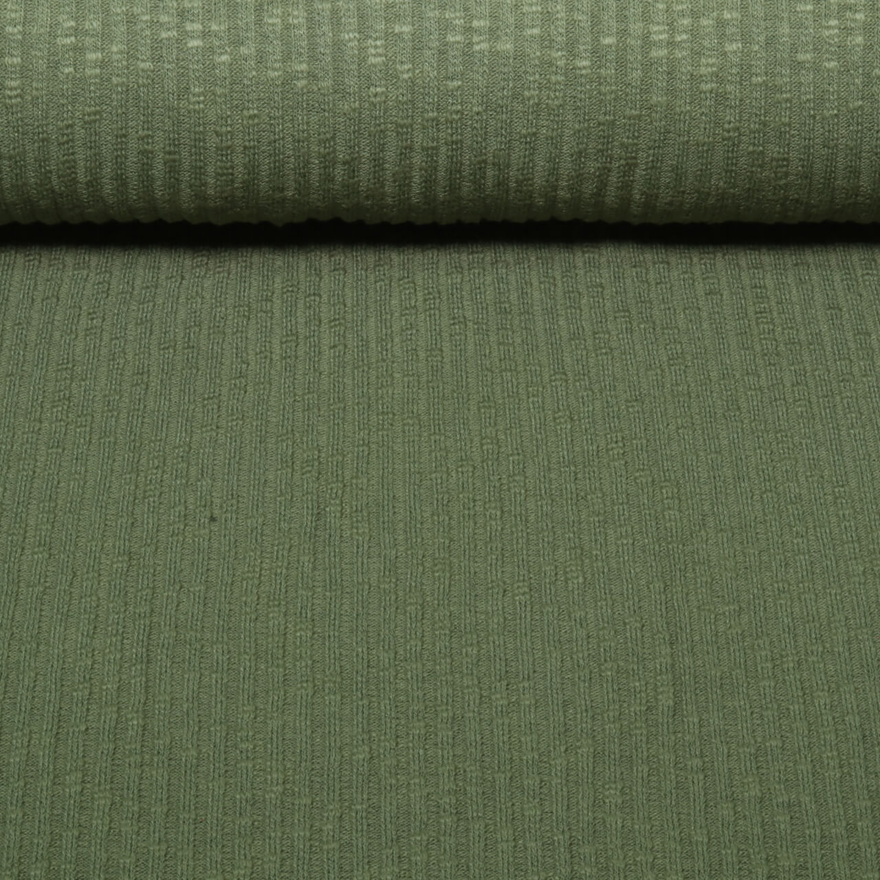 Jersey tricoté vintage Bettina - Vert militaire-0 Jersey tricoté vintage Bettina - Vert militaire-0