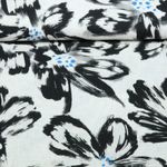 Lin viscose - Impression numérique Grandes fleurs Beige Noir Lin viscose - Impression numérique Grandes fleurs Beige Noir