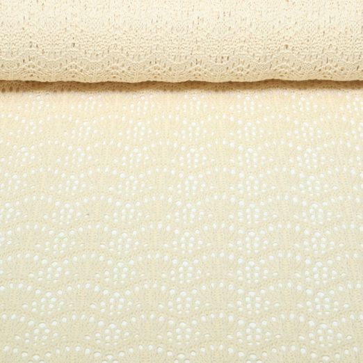 Maille de coton - Beige ajouré Maille de coton - Beige ajouré