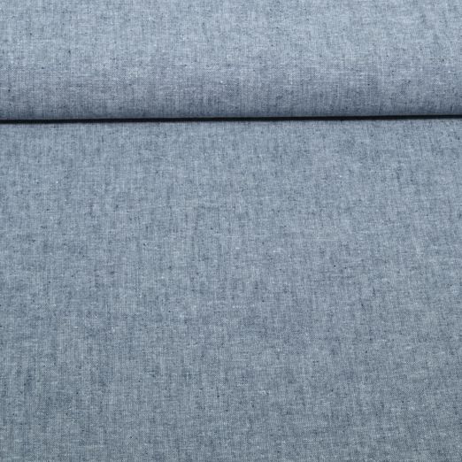 Lin - Cotton Uni Bleu foncé Lin - Cotton Uni Bleu foncé