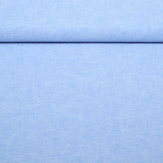 Lin - Coton Uni Bleu clair Lin - Coton Uni Bleu clair