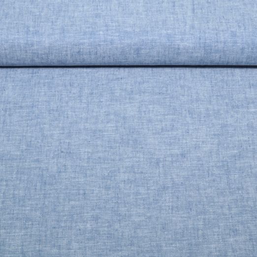 Lin - Coton Uni Bleu jeans Lin - Coton Uni Bleu jeans