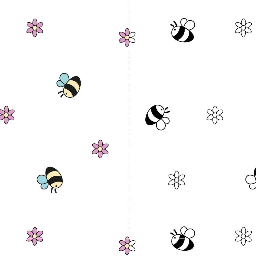 Jersey - Glow In The Sun abeilles et fleurs Ecru-2 Jersey - Glow In The Sun abeilles et fleurs Ecru-2