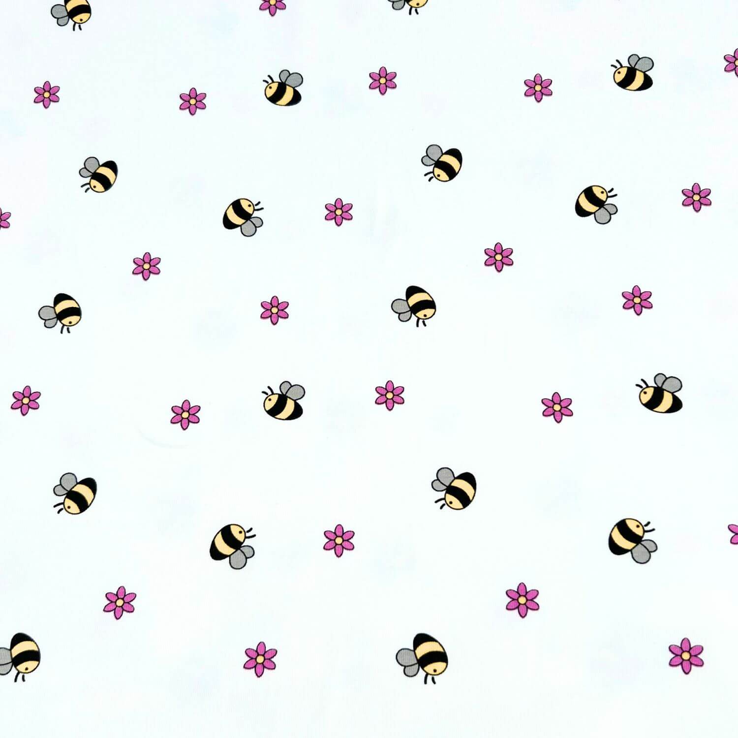 Jersey - Glow In The Sun abeilles et fleurs Ecru-1 Jersey - Glow In The Sun abeilles et fleurs Ecru-1