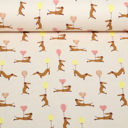 Jersey - Ballons teckel Beige