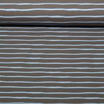 Jersey - Streifen Kombistoff Taupe Hellblau Jersey - Streifen Kombistoff Taupe Hellblau