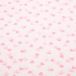 Tulle souple - Imprimé floqué Coeurs scintillants Rose Tulle souple - Imprimé floqué Coeurs scintillants Rose