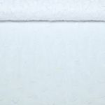 Tulle souple - Impression flocon Coeurs scintillants Blanc