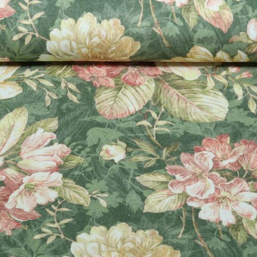 Toile canevas - Impression numérique Grandes fleurs Vert Toile canevas - Impression numérique Grandes fleurs Vert