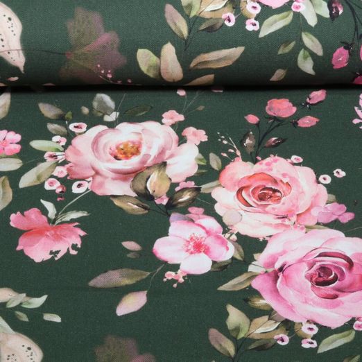Toile canevas - Impression numérique Roses d'amour Vert Toile canevas - Impression numérique Roses d'amour Vert