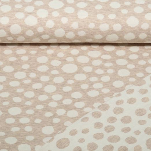 Jersey jacquard bio - HHL Queen of Hearts Pop of Love Doubleface Beige
