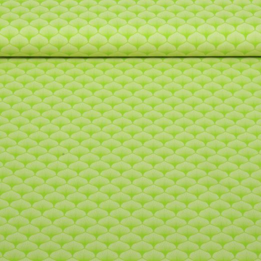 Baumwoll-Popeline - Blätter Lime Baumwoll-Popeline - Blätter Lime