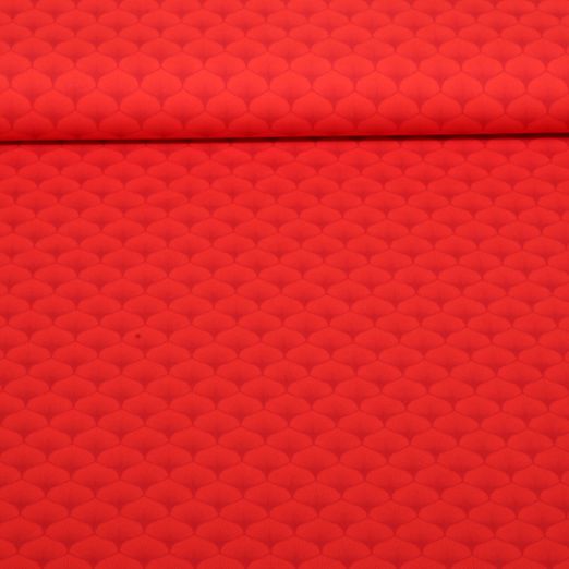 Baumwoll-Popeline - Blätter Rot Baumwoll-Popeline - Blätter Rot