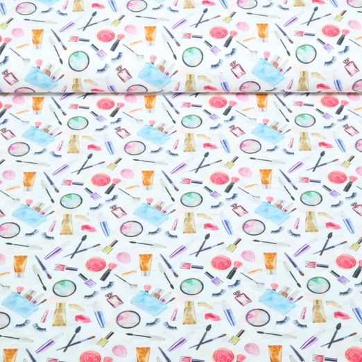 Popeline de coton - cosmétique décorative Ecru