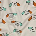 Bio Sommersweat - French Terry Hunde Ecru Ocker