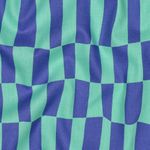 Popeline di cotone organico - quadri blu menta