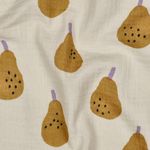 Bio Musselin - Birnen Natur Ocker Bio Musselin - Birnen Natur Ocker