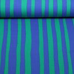 Sweat d'été bio French Terry - Rayures Bleu Vert